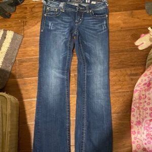 Miss me dark blue angle wings on pocket